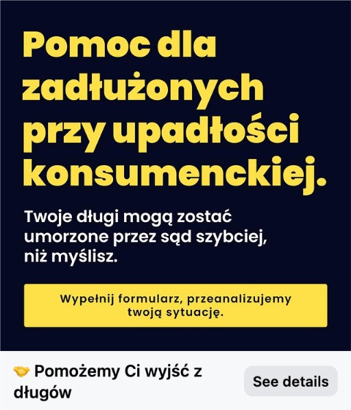 Reklama kancelarii GERAN: pomoc dla zadłużonych przy upadłości konsumenckiej