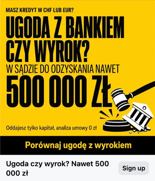 Reklama: ugoda z bankiem czy wyrok, w sądzie do odzyskania nawet 500 000 zł