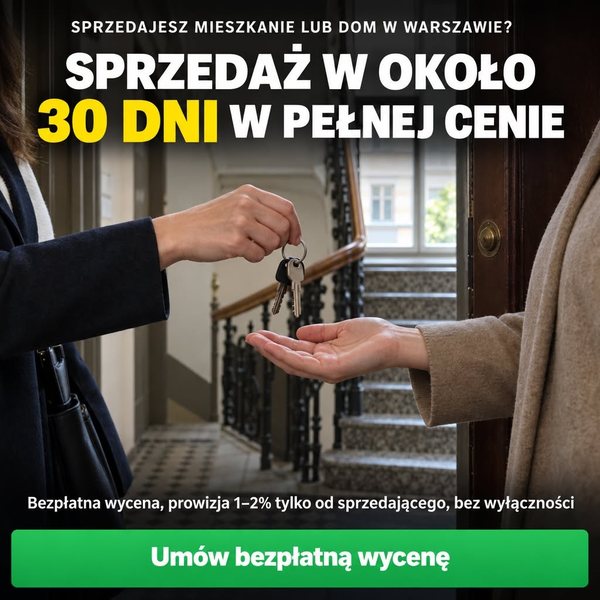 Reklama: sprzedaż mieszkania w około 30 dni w pełnej cenie