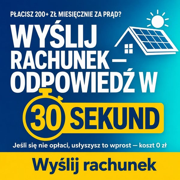 Reklama: wyślij rachunek, odpowiedź w 30 sekund