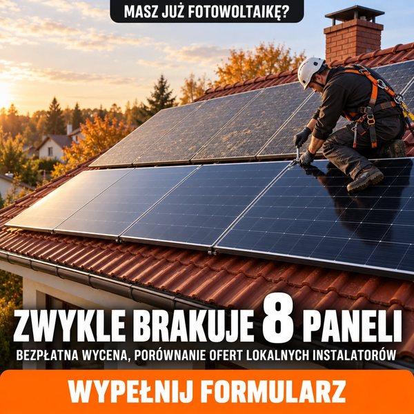 Reklama: zwykle brakuje 8 paneli, bezpłatna wycena